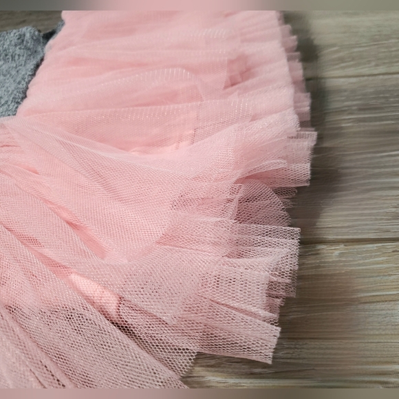 RMLA girls black short sleeve sequin cat embellished top/built-on tutu Size 4 - Picture 9 of 10